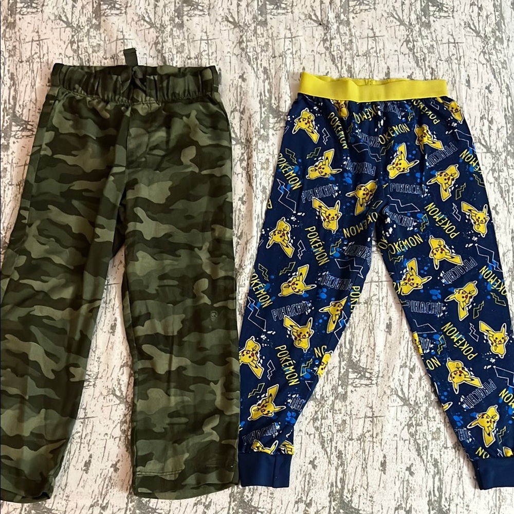 Pokemon and Camo Pajama Pants Set